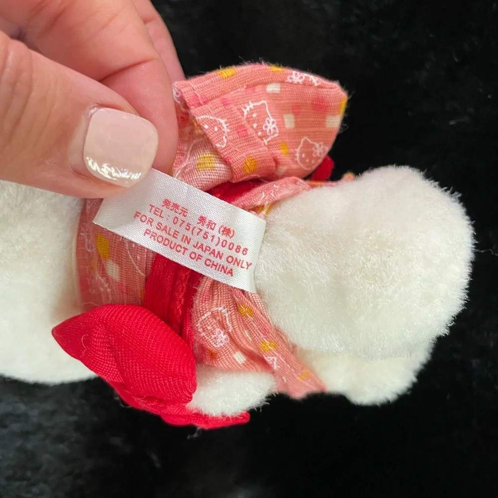 Rare Hello Kitty Japanese Pink Kimono Standing Plush Doll Sanrio 2002 - Picture 6 of 7